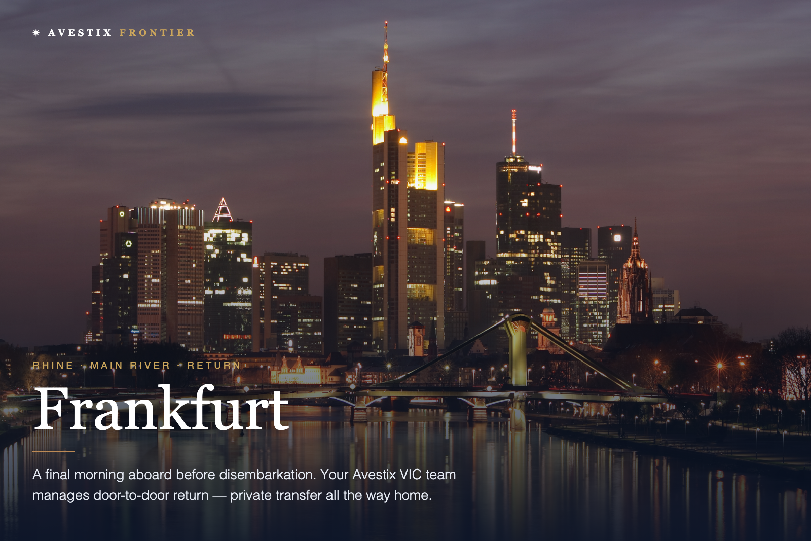 Frankfurt — door-to-door return