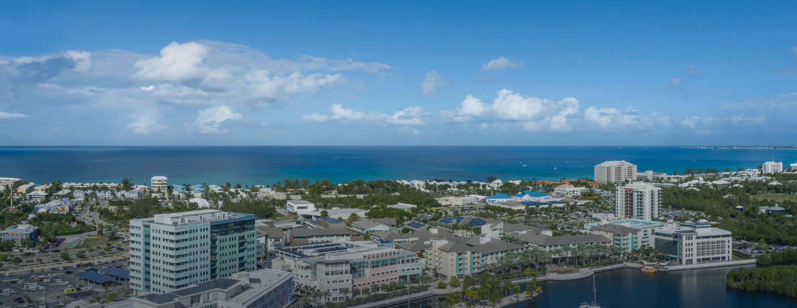 Camana Bay City Centre, Grand Cayman — aerial view