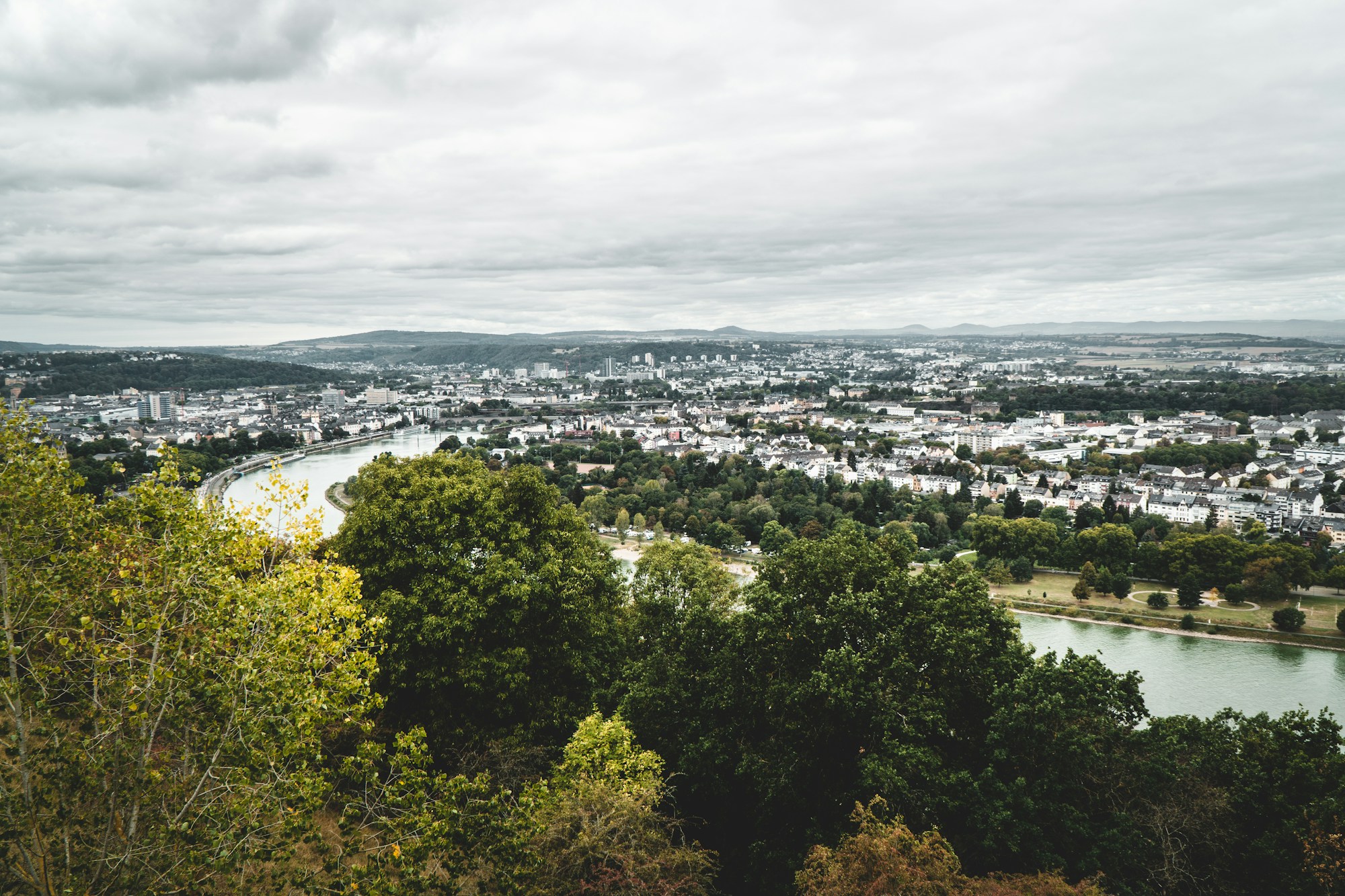 Koblenz — Deutsches Eck, Rhine and Moselle confluence